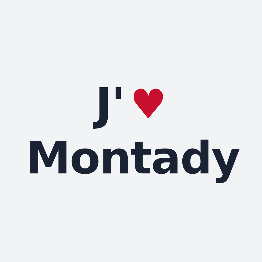 Poster personnalisé Montady — design J'aime Montady