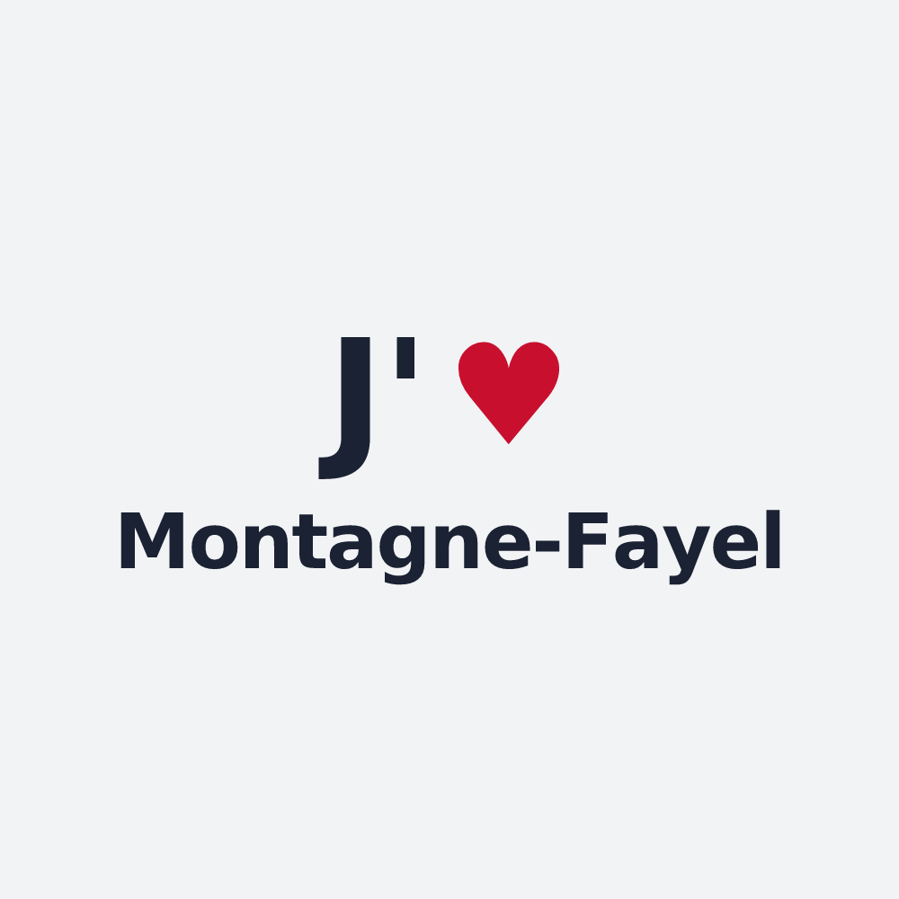 Poster personnalisé Montagne-Fayel — design J'aime Montagne-Fayel
