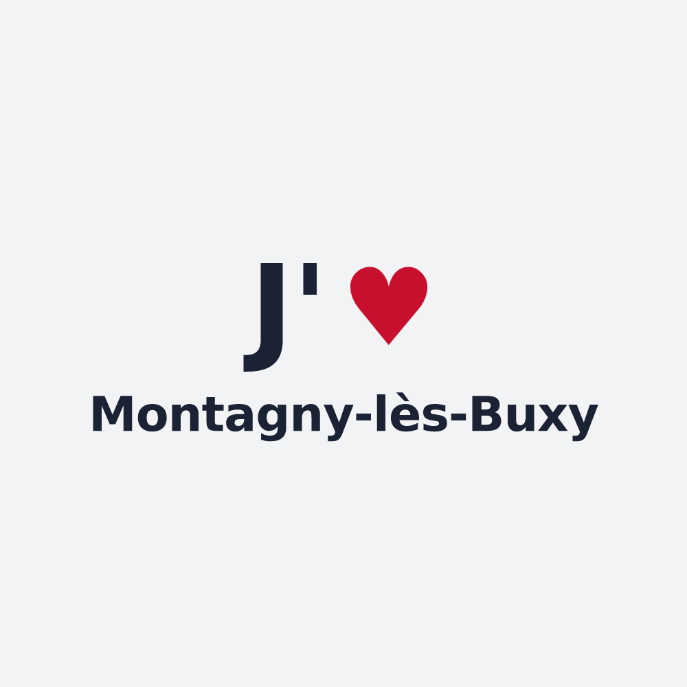 Poster personnalisé Montagny-lès-Buxy — design J'aime Montagny-lès-Buxy