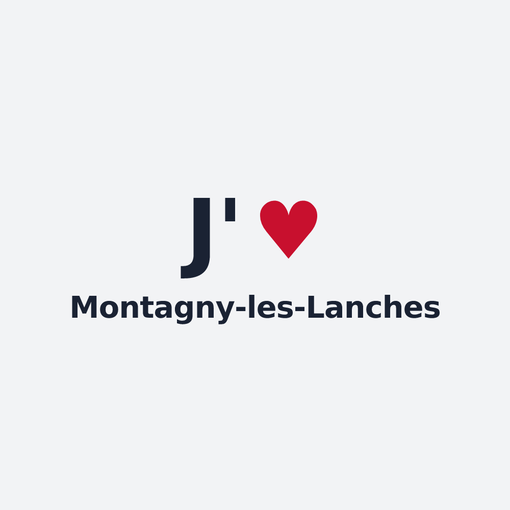 Poster personnalisé Montagny-les-Lanches — design J'aime Montagny-les-Lanches