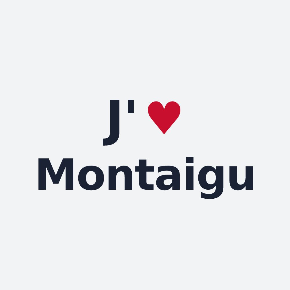 Poster personnalisé Montaigu — design J'aime Montaigu