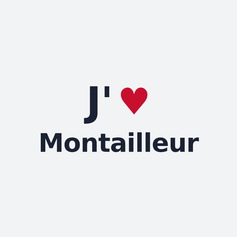 Poster personnalisé Montailleur — design J'aime Montailleur