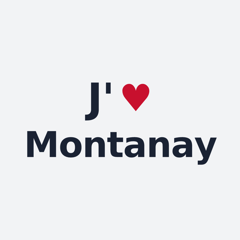 Poster personnalisé Montanay — design J'aime Montanay