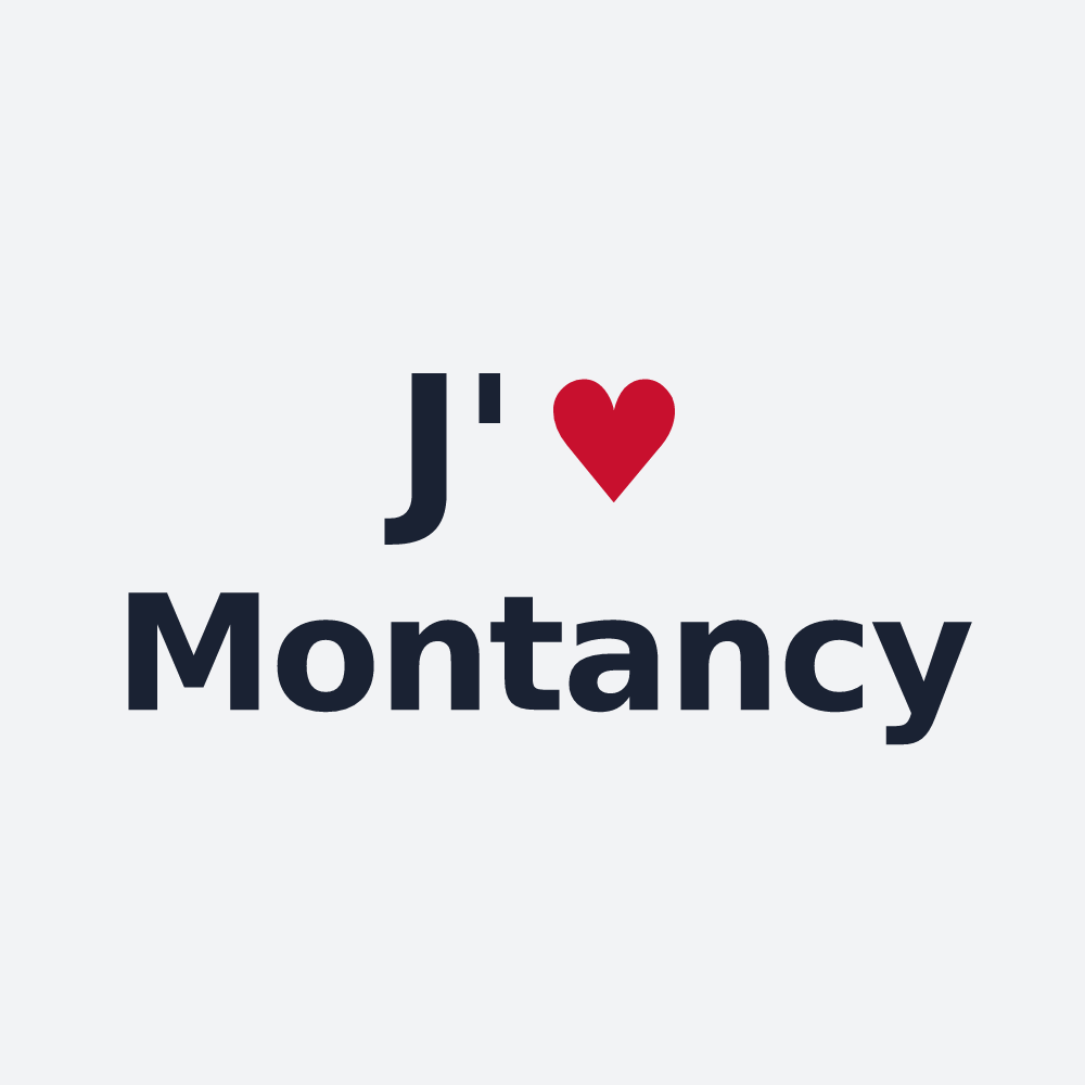 Poster personnalisé Montancy — design J'aime Montancy
