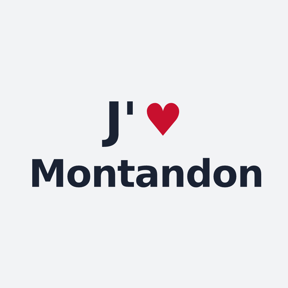 Poster personnalisé Montandon — design « J'aime Montandon » imprimé sur le poster
