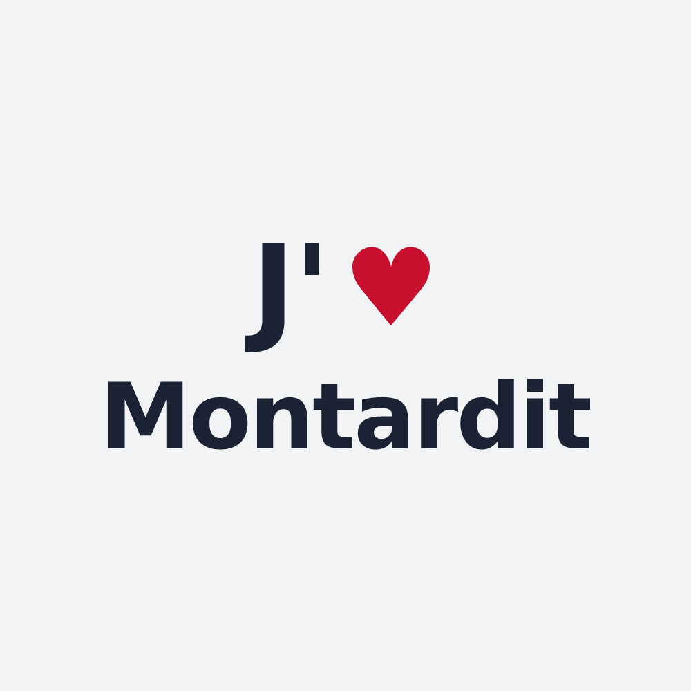 Poster personnalisé Montardit — design J'aime Montardit