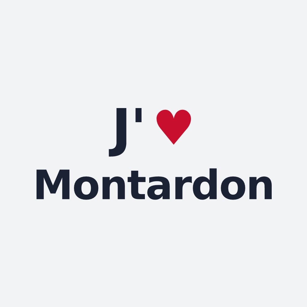 Poster personnalisé Montardon — design J'aime Montardon