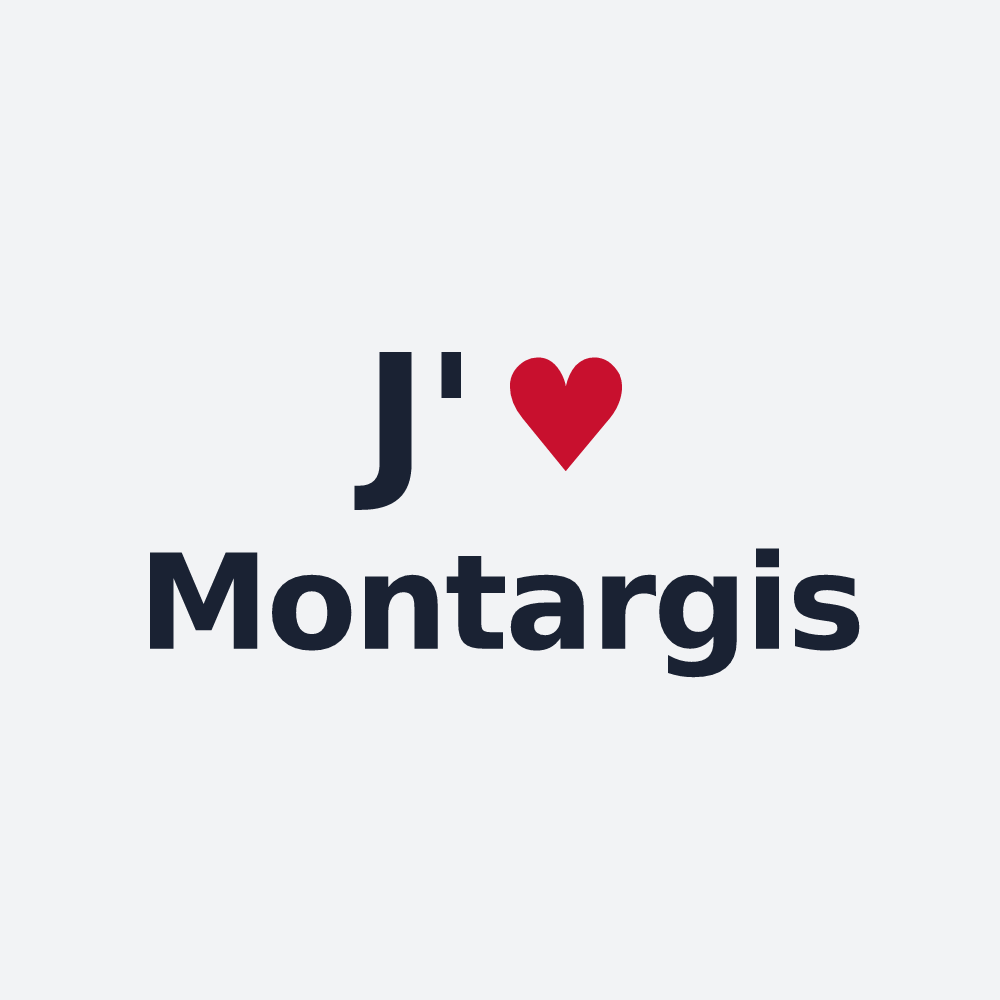Poster personnalisé Montargis — design J'aime Montargis
