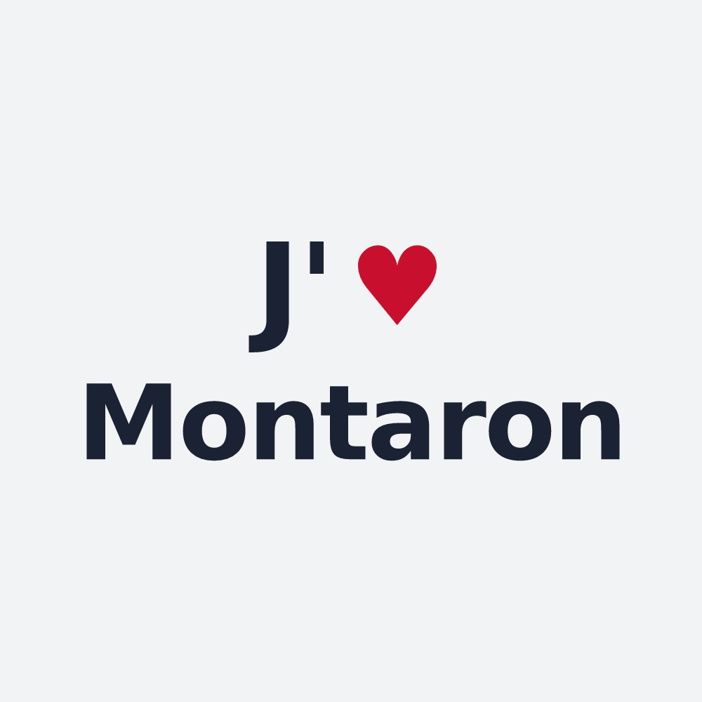 Poster personnalisé Montaron — design J'aime Montaron