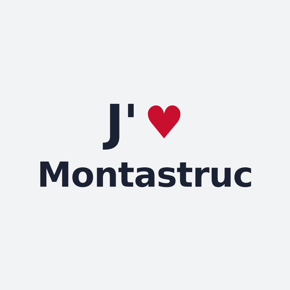 Poster personnalisé Montastruc — design J'aime Montastruc