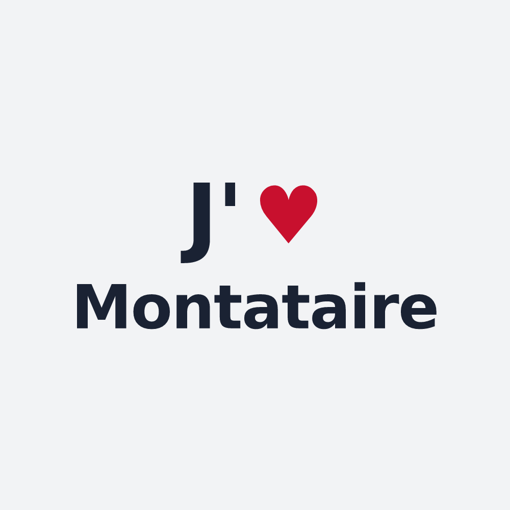 Poster personnalisé Montataire — design J'aime Montataire