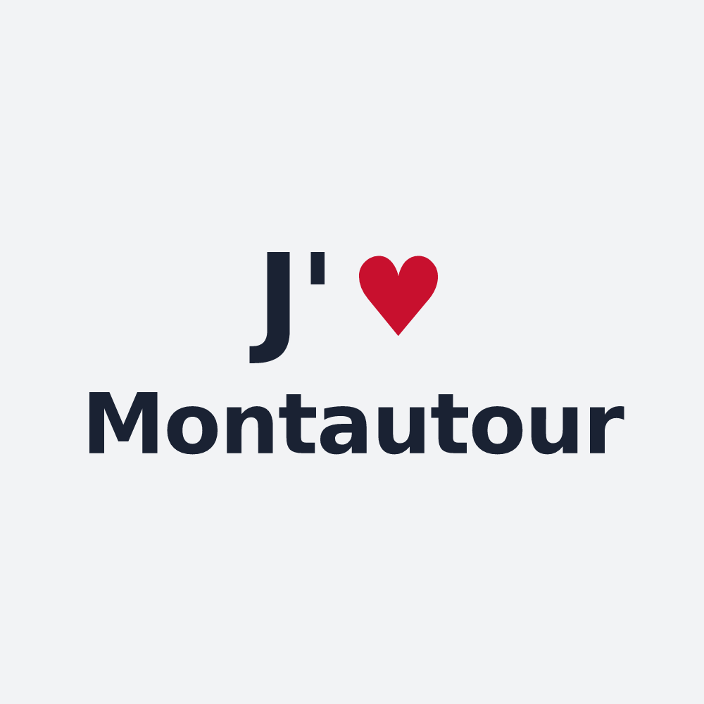 Poster personnalisé Montautour — design J'aime Montautour