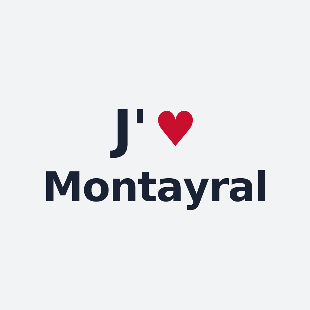Poster personnalisé Montayral — design J'aime Montayral
