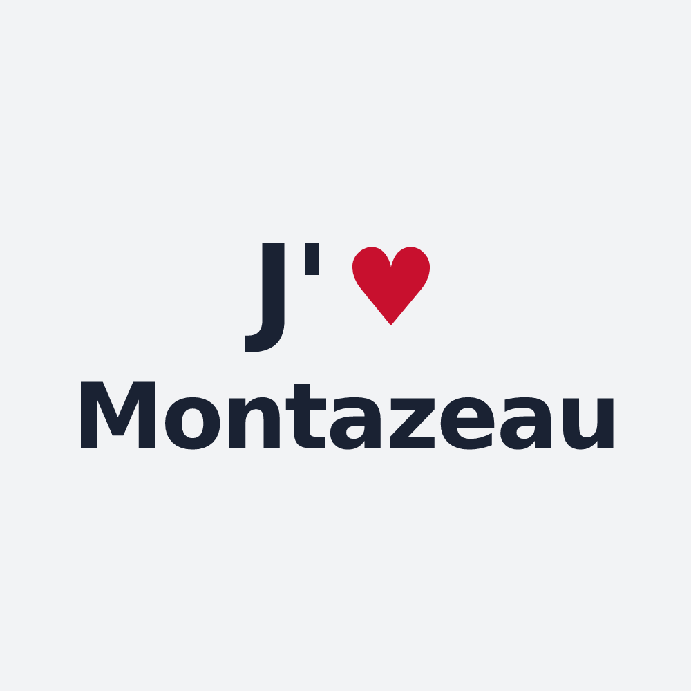 Poster personnalisé Montazeau — design J'aime Montazeau