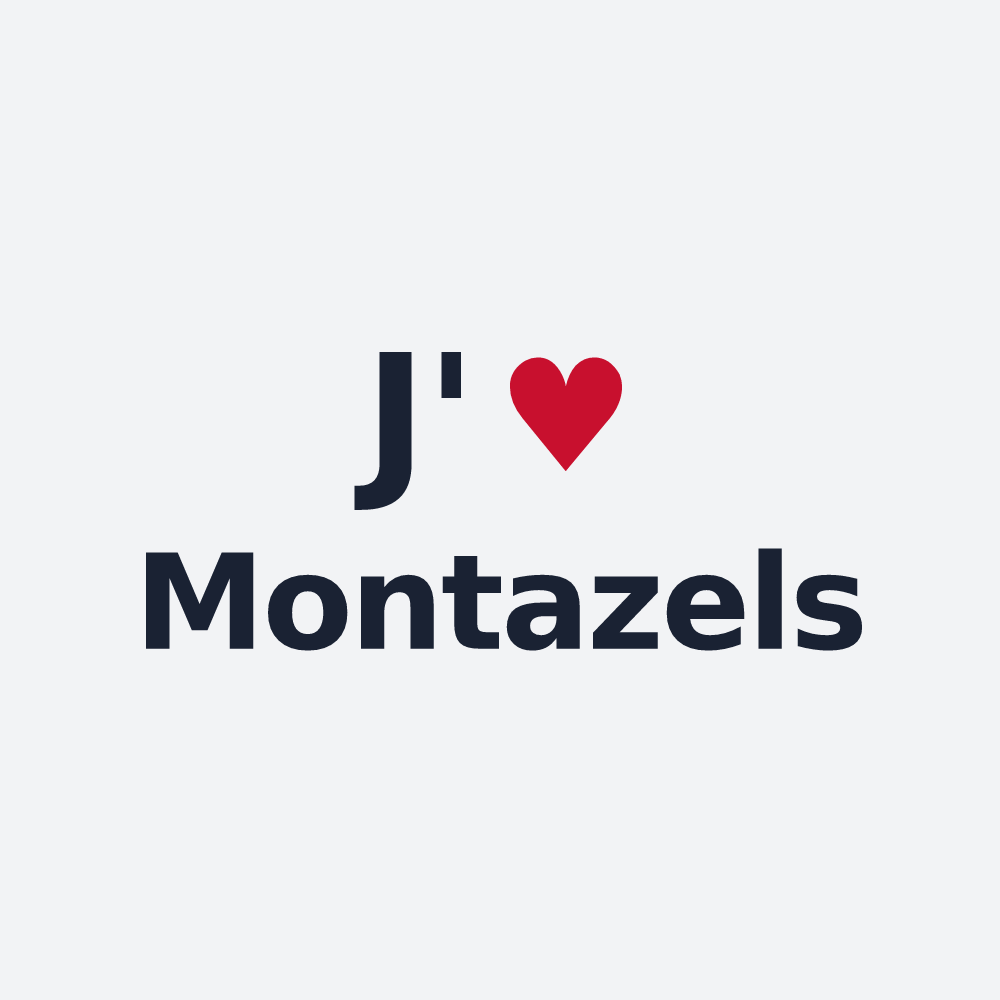 Poster personnalisé Montazels — design J'aime Montazels