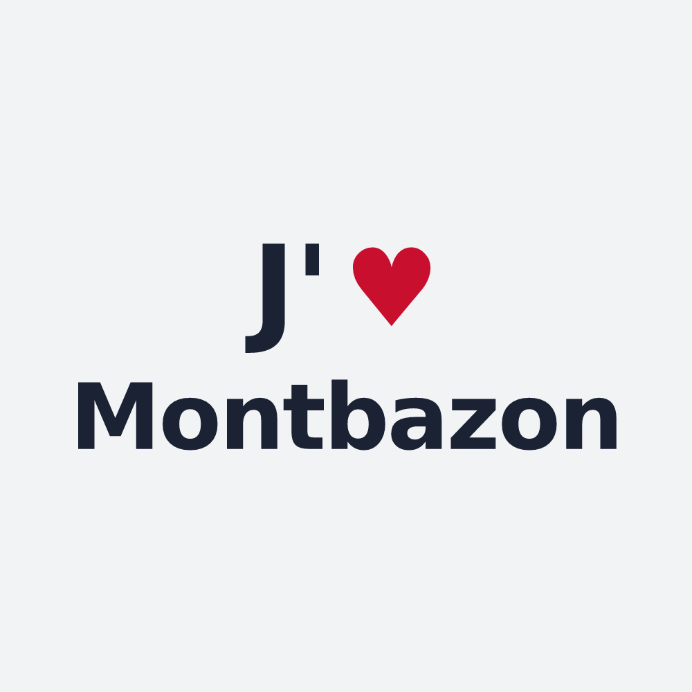 Poster personnalisé Montbazon — design J'aime Montbazon