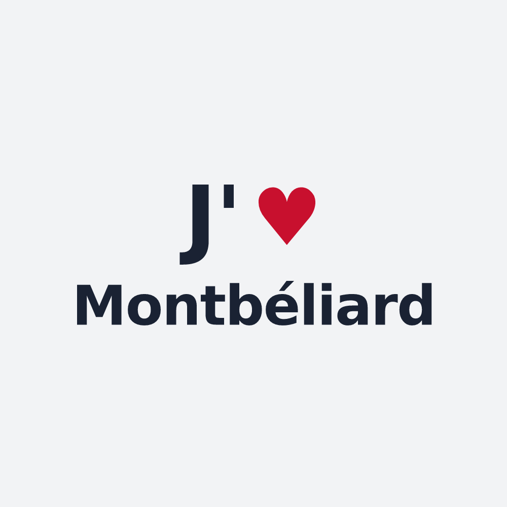 Poster personnalisé Montbéliard — design J'aime Montbéliard