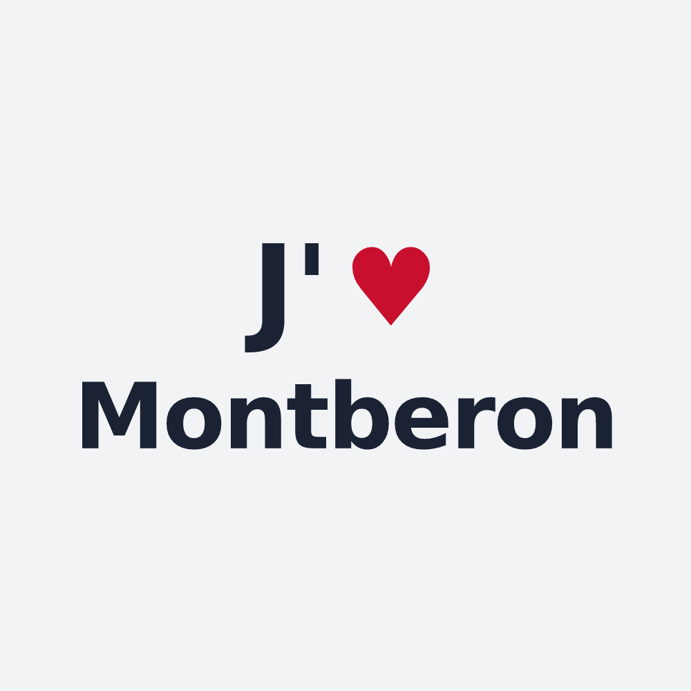 Poster personnalisé Montberon — design J'aime Montberon