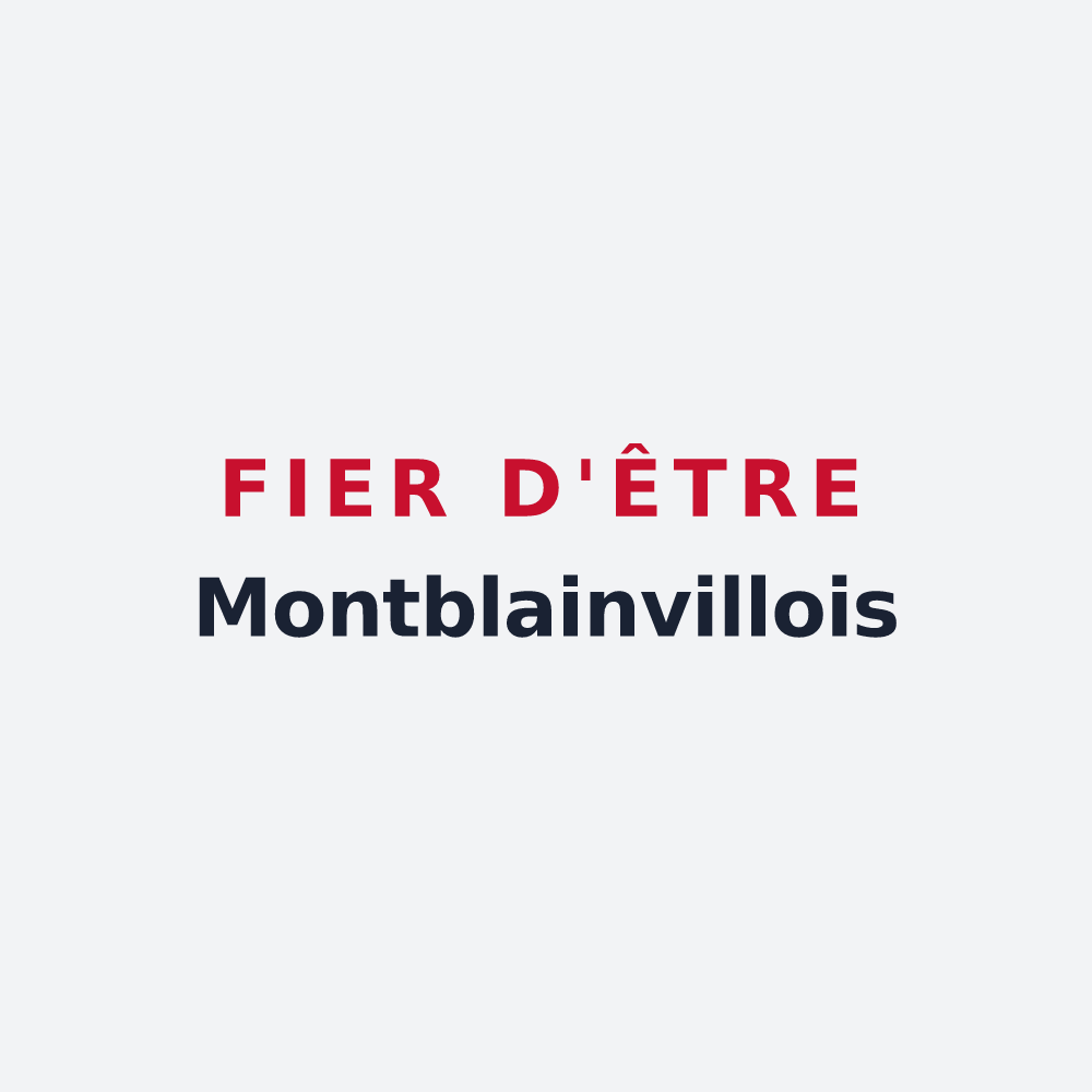 Poster « Fier d'être Montblainvillois » — design pour Montblainville
