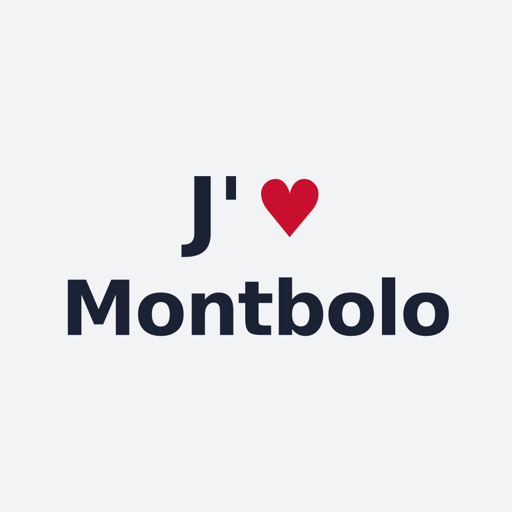 Poster personnalisé Montbolo — design J'aime Montbolo