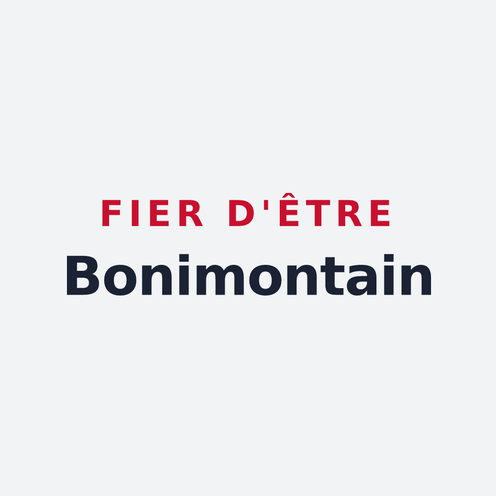 Poster « Fier d'être Bonimontain » — design pour Montbonnot-Saint-Martin