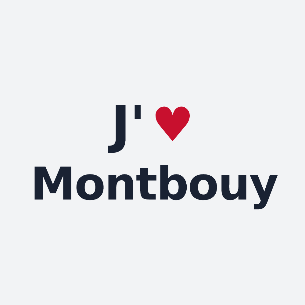Poster personnalisé Montbouy — design J'aime Montbouy