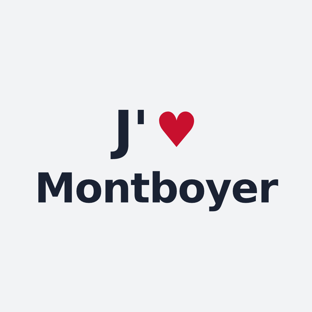 Poster personnalisé Montboyer — design J'aime Montboyer