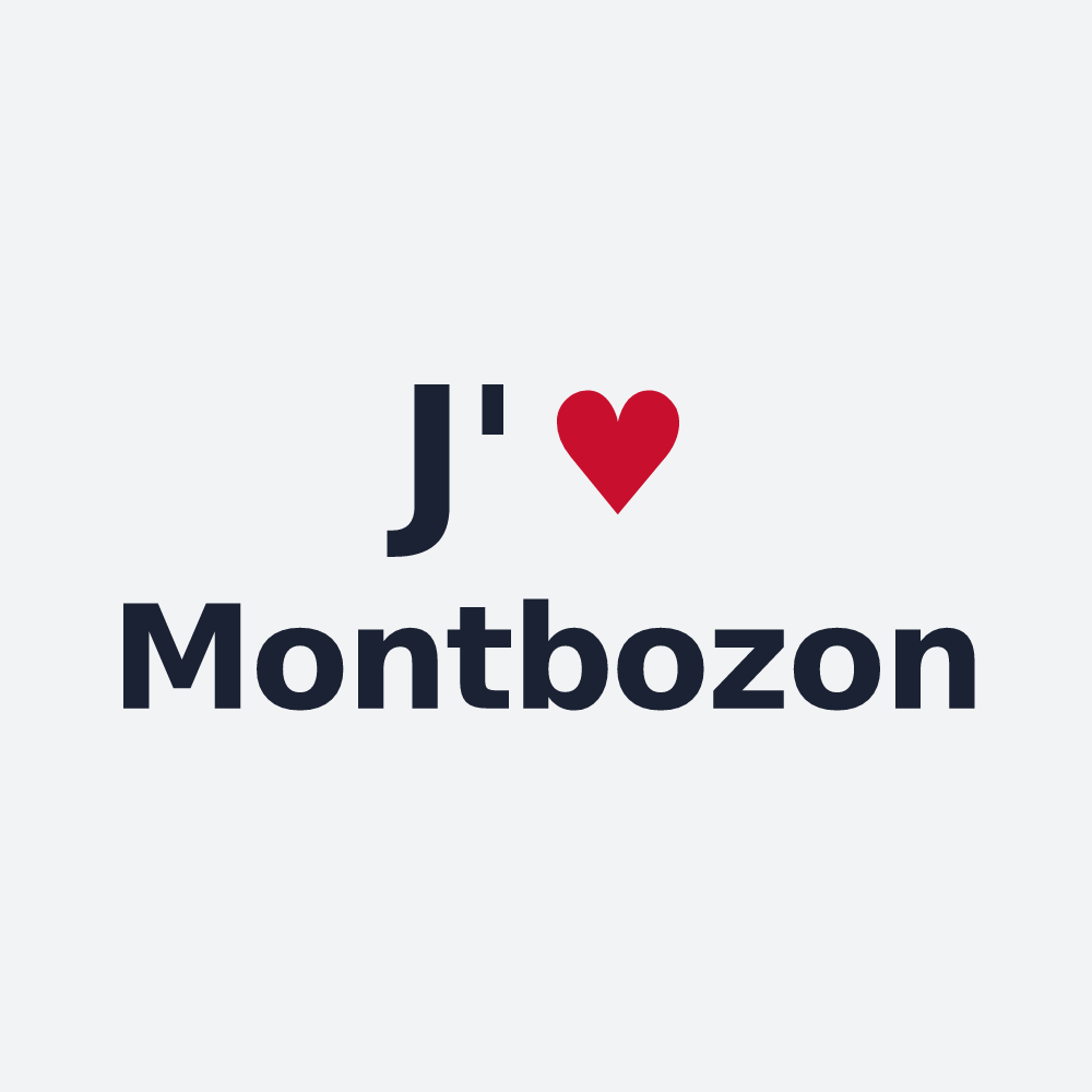 Poster personnalisé Montbozon — design « J'aime Montbozon » imprimé sur le poster