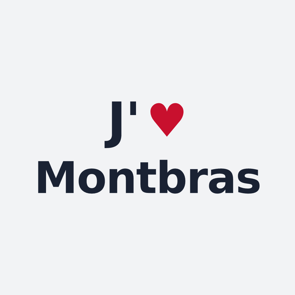 Poster personnalisé Montbras — design J'aime Montbras