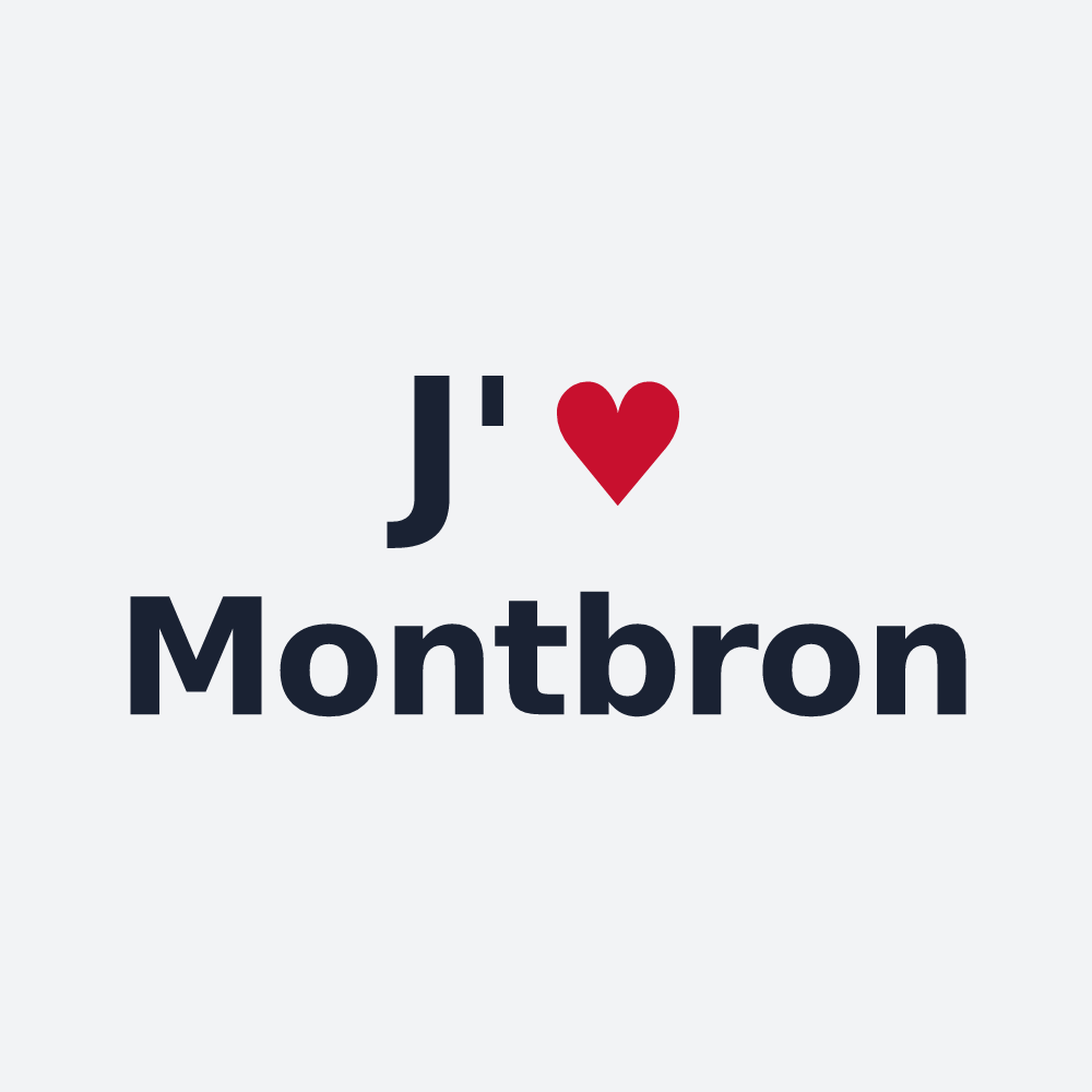 Poster personnalisé Montbron — design J'aime Montbron