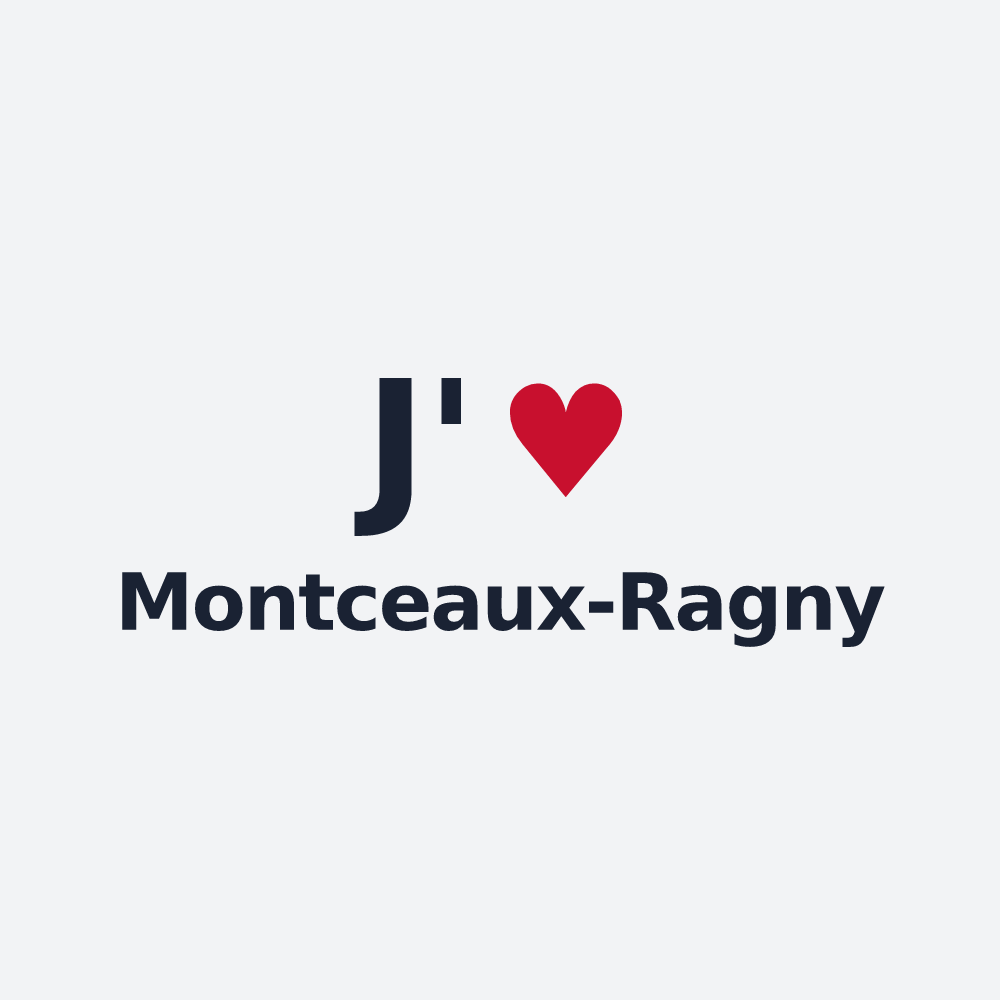 Poster personnalisé Montceaux-Ragny — design J'aime Montceaux-Ragny