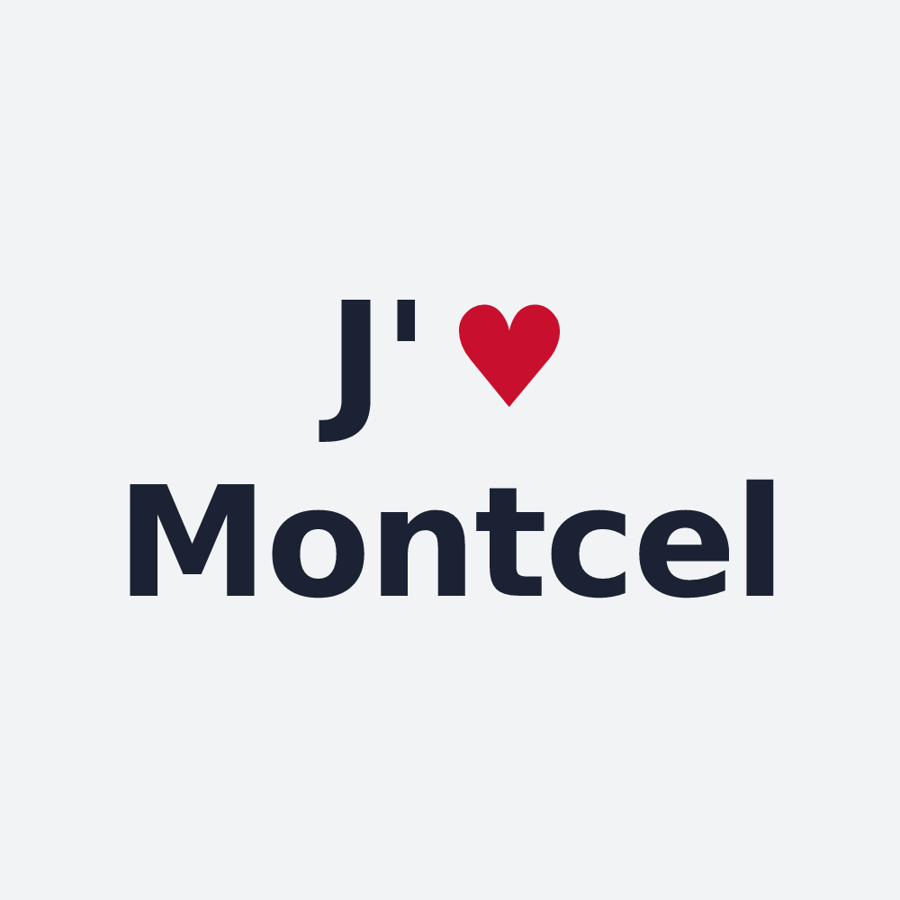 Poster personnalisé Montcel — design J'aime Montcel