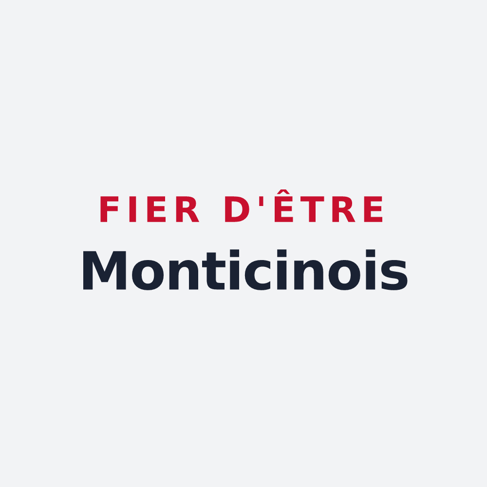 Poster « Fier d'être Monticinois » — design pour Montcenis