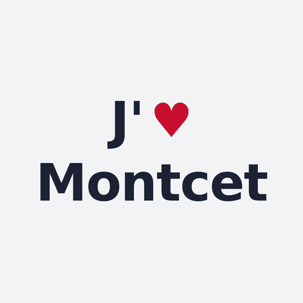 Poster personnalisé Montcet — design J'aime Montcet