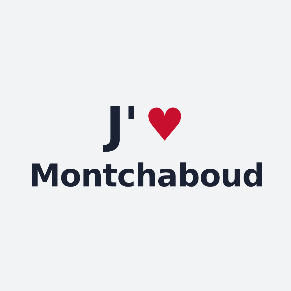 Poster personnalisé Montchaboud — design J'aime Montchaboud