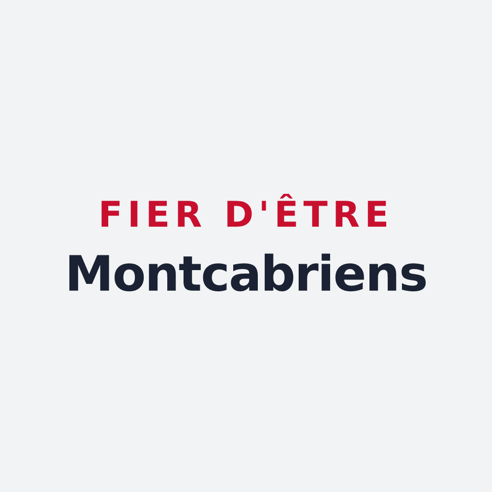 Poster « Fier d'être Montcabriens » — design pour Montchevrier