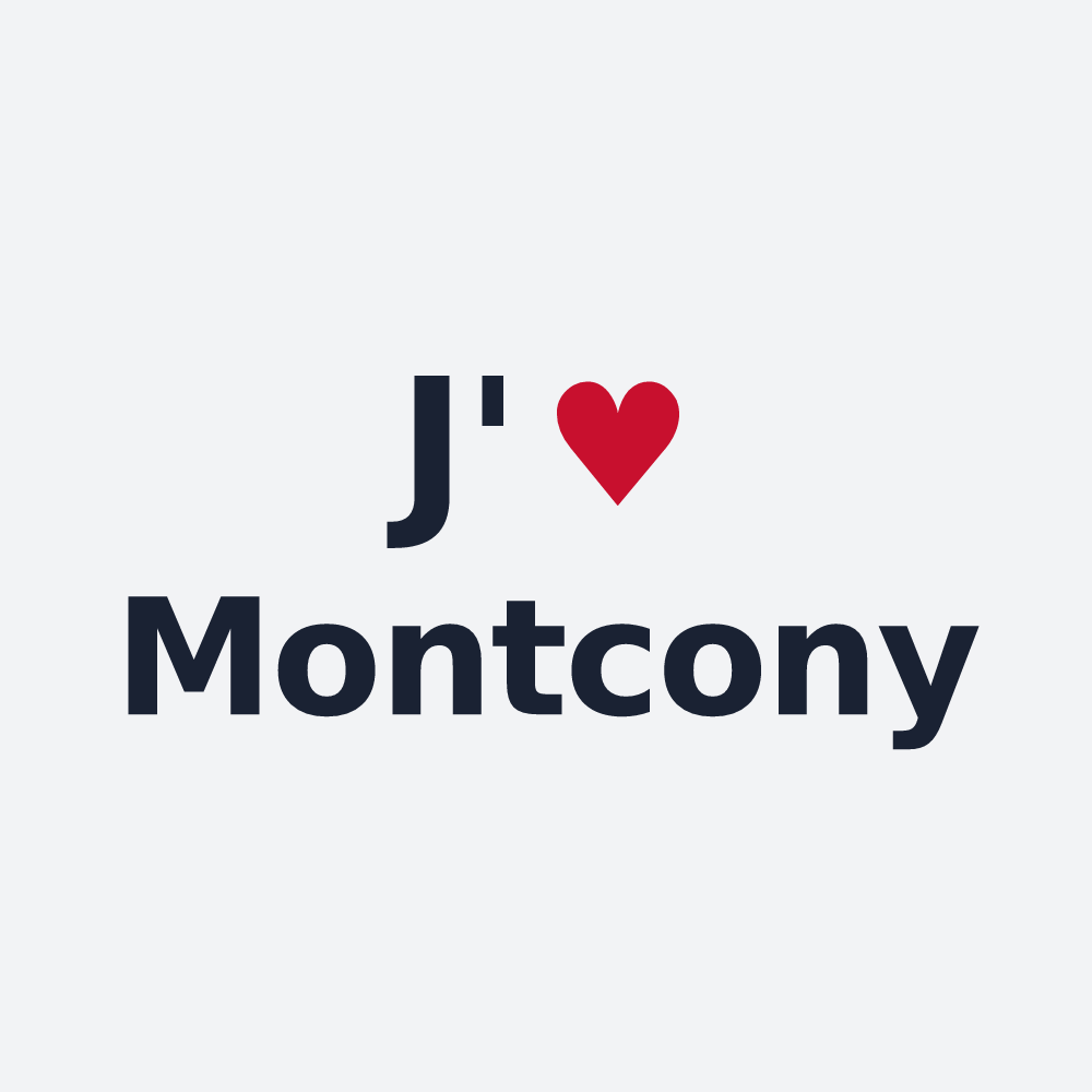 Poster personnalisé Montcony — design J'aime Montcony