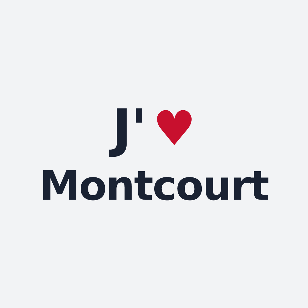 Poster personnalisé Montcourt — design J'aime Montcourt