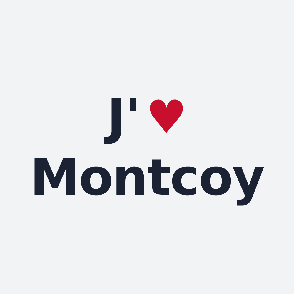 Poster personnalisé Montcoy — design J'aime Montcoy