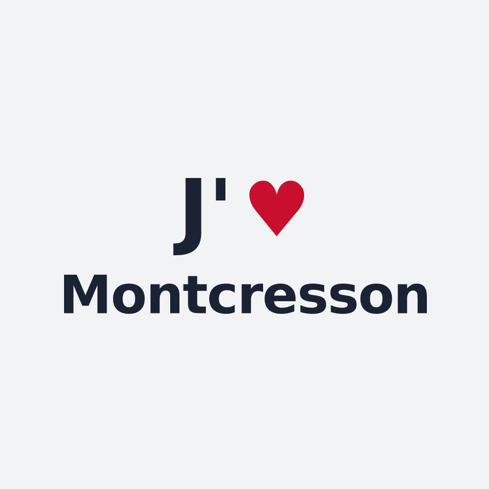 Poster personnalisé Montcresson — design J'aime Montcresson