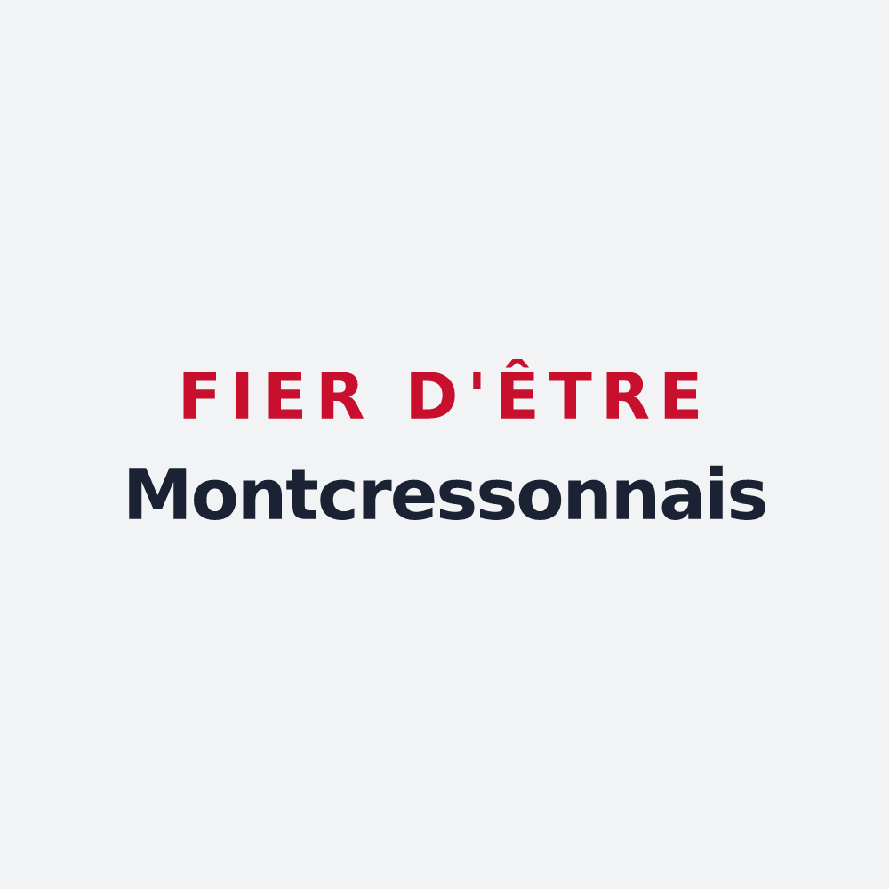 Poster « Fier d'être Montcressonnais » — design pour Montcresson