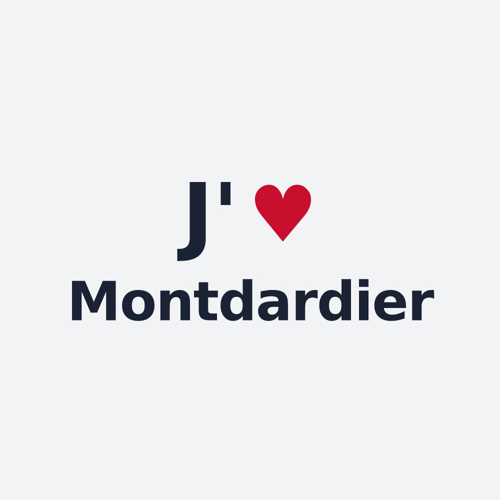 Poster personnalisé Montdardier — design J'aime Montdardier