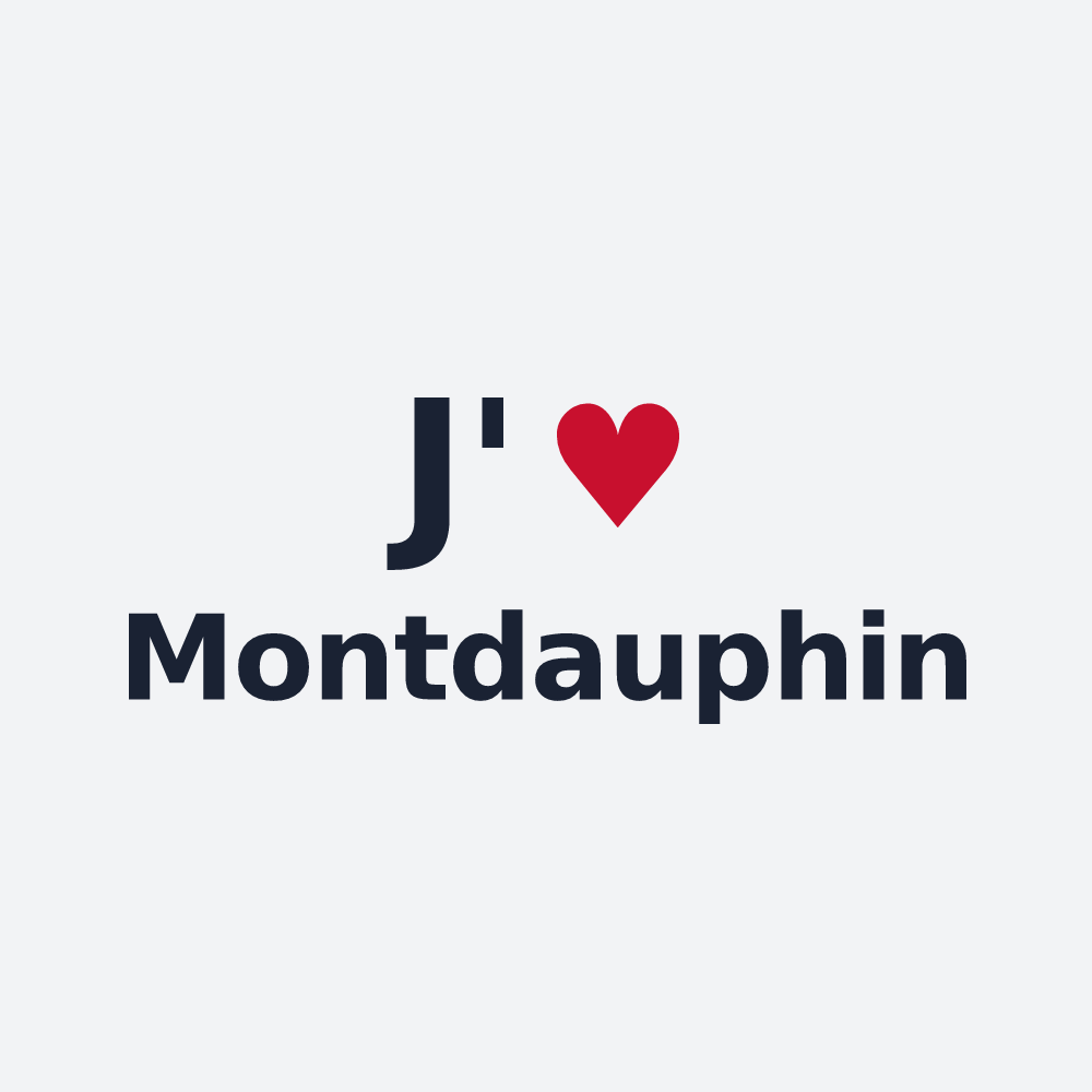 Poster personnalisé Montdauphin — design J'aime Montdauphin