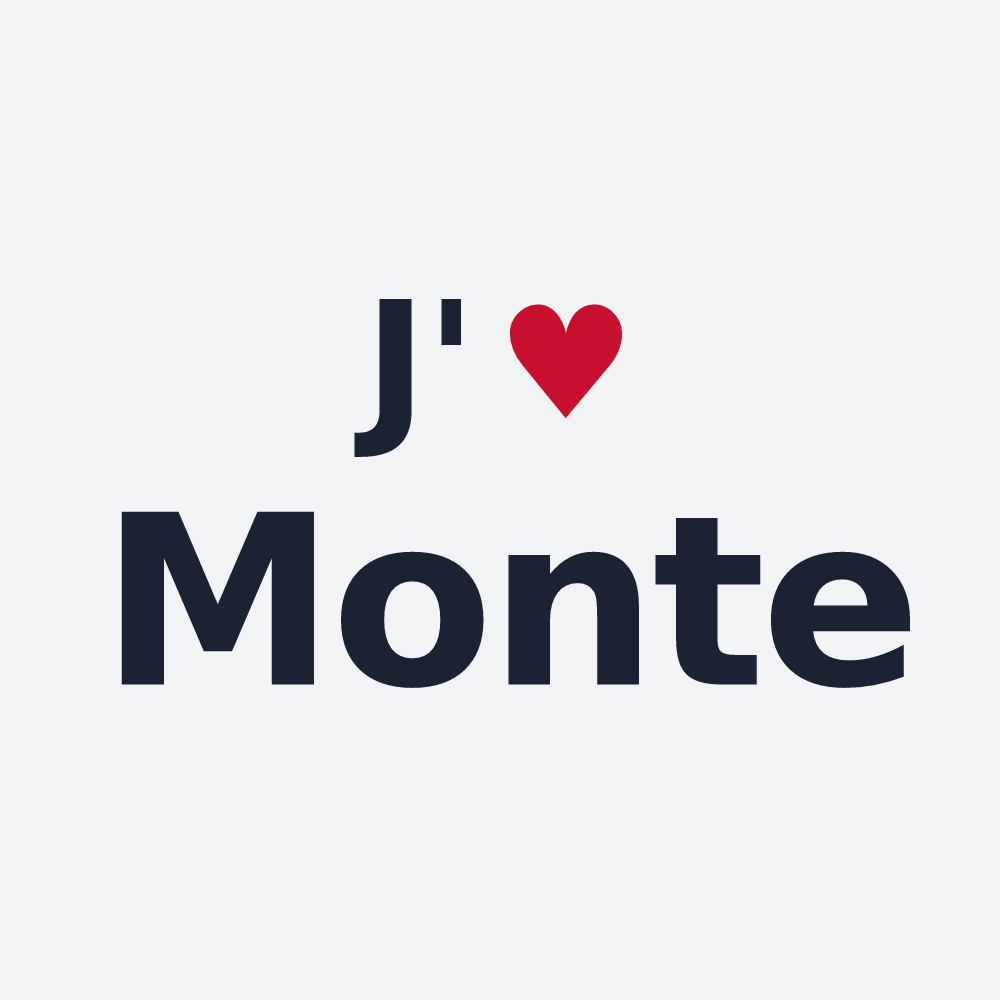 Poster personnalisé Monte — design J'aime Monte
