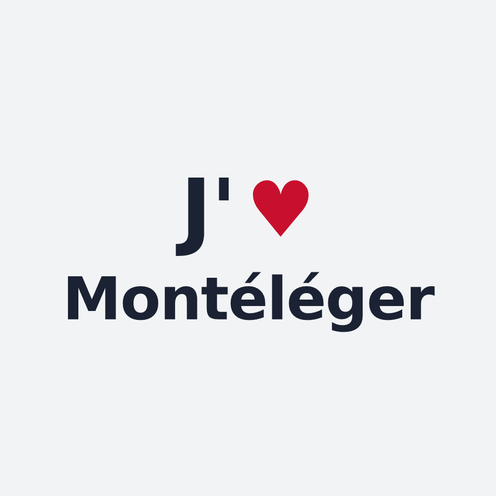 Poster personnalisé Montéléger — design J'aime Montéléger