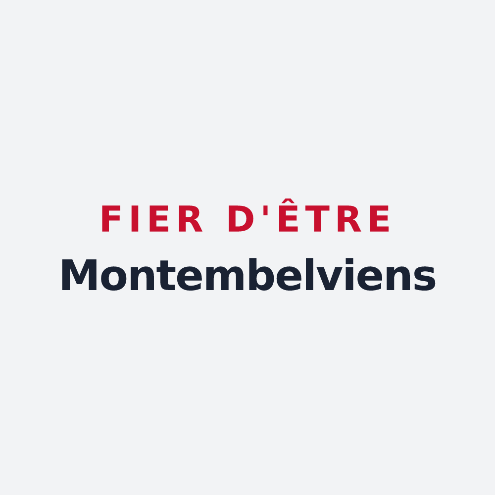 Poster « Fier d'être Montembelviens » — design pour Montembœuf