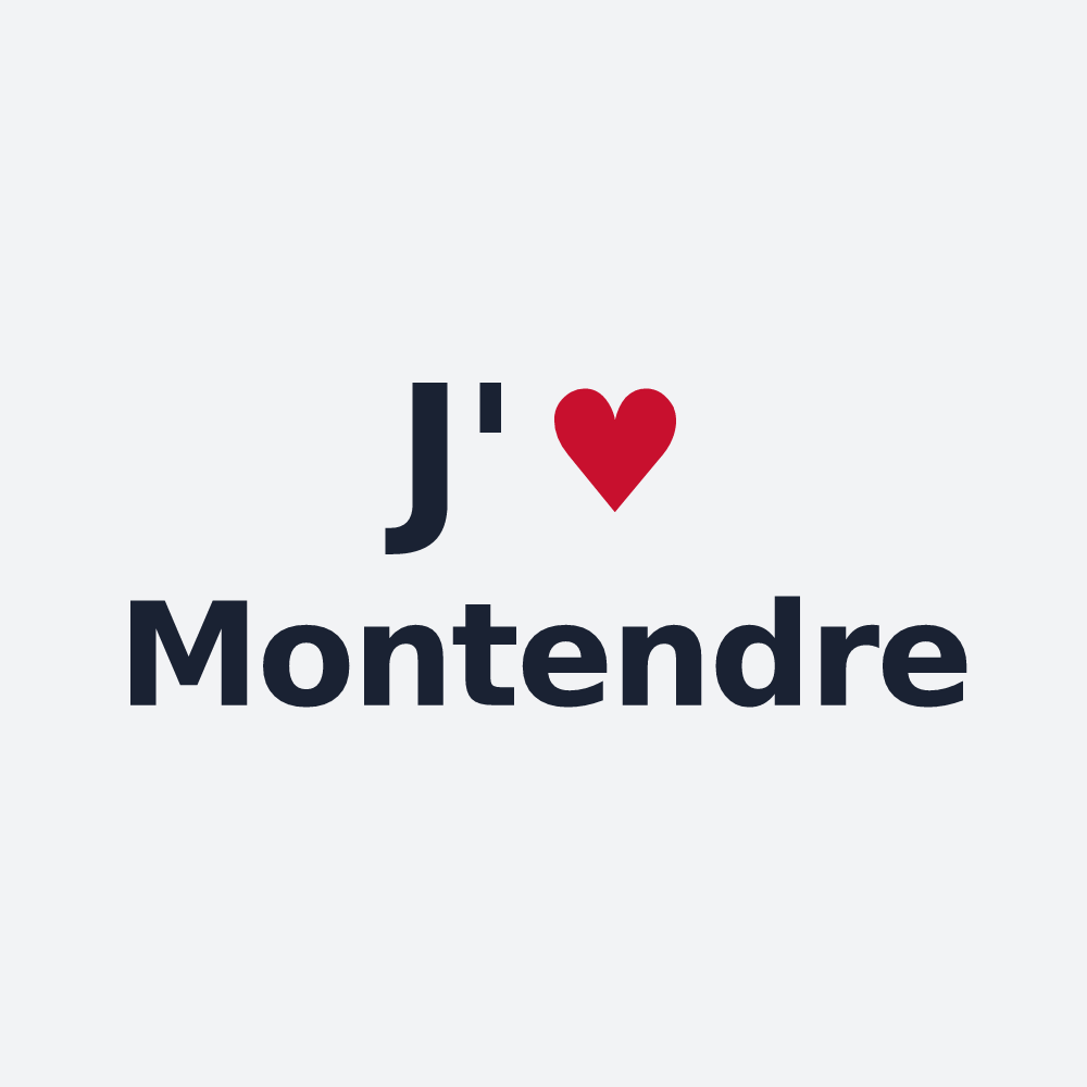 Poster personnalisé Montendre — design J'aime Montendre