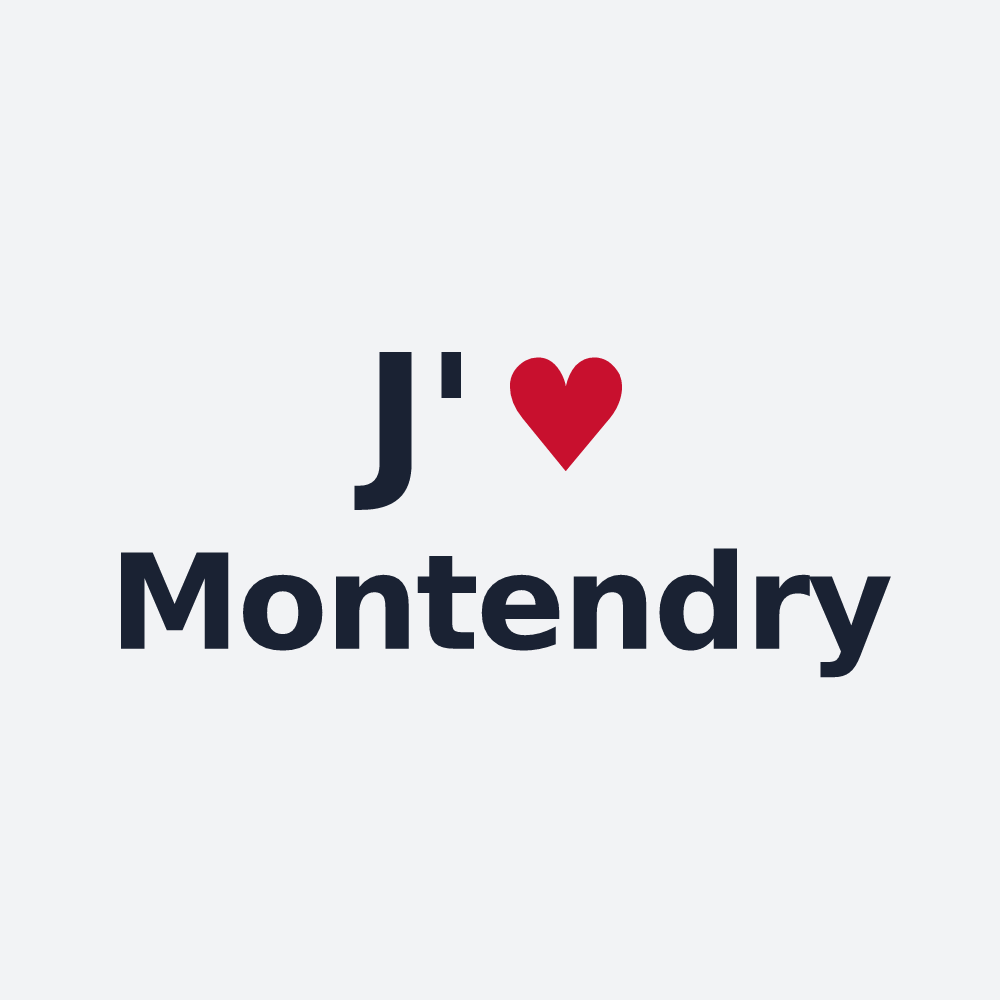 Poster personnalisé Montendry — design J'aime Montendry