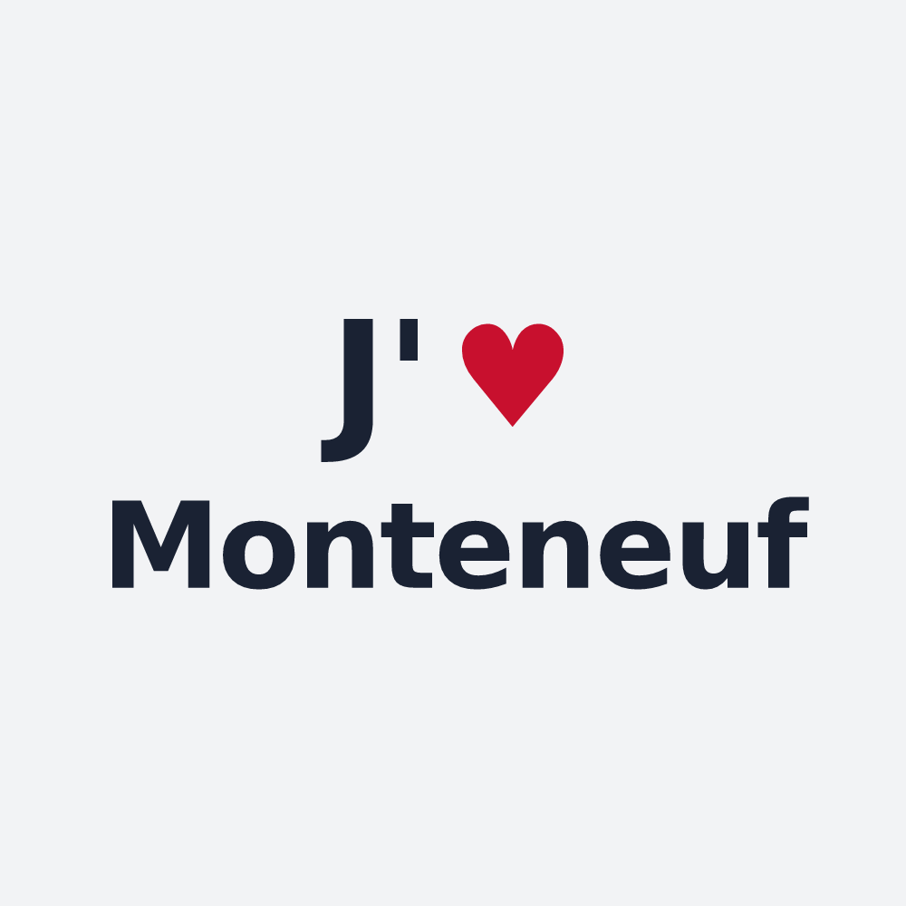 Poster personnalisé Monteneuf — design J'aime Monteneuf