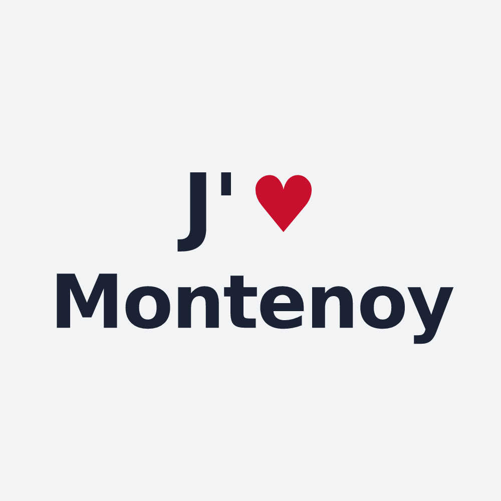 Poster personnalisé Montenoy — design J'aime Montenoy